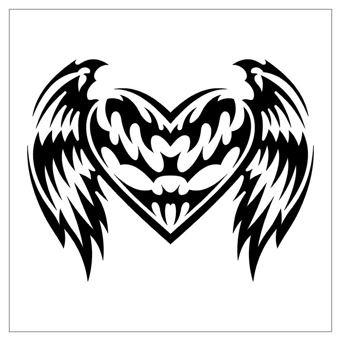 Dibujo de corazón con alas